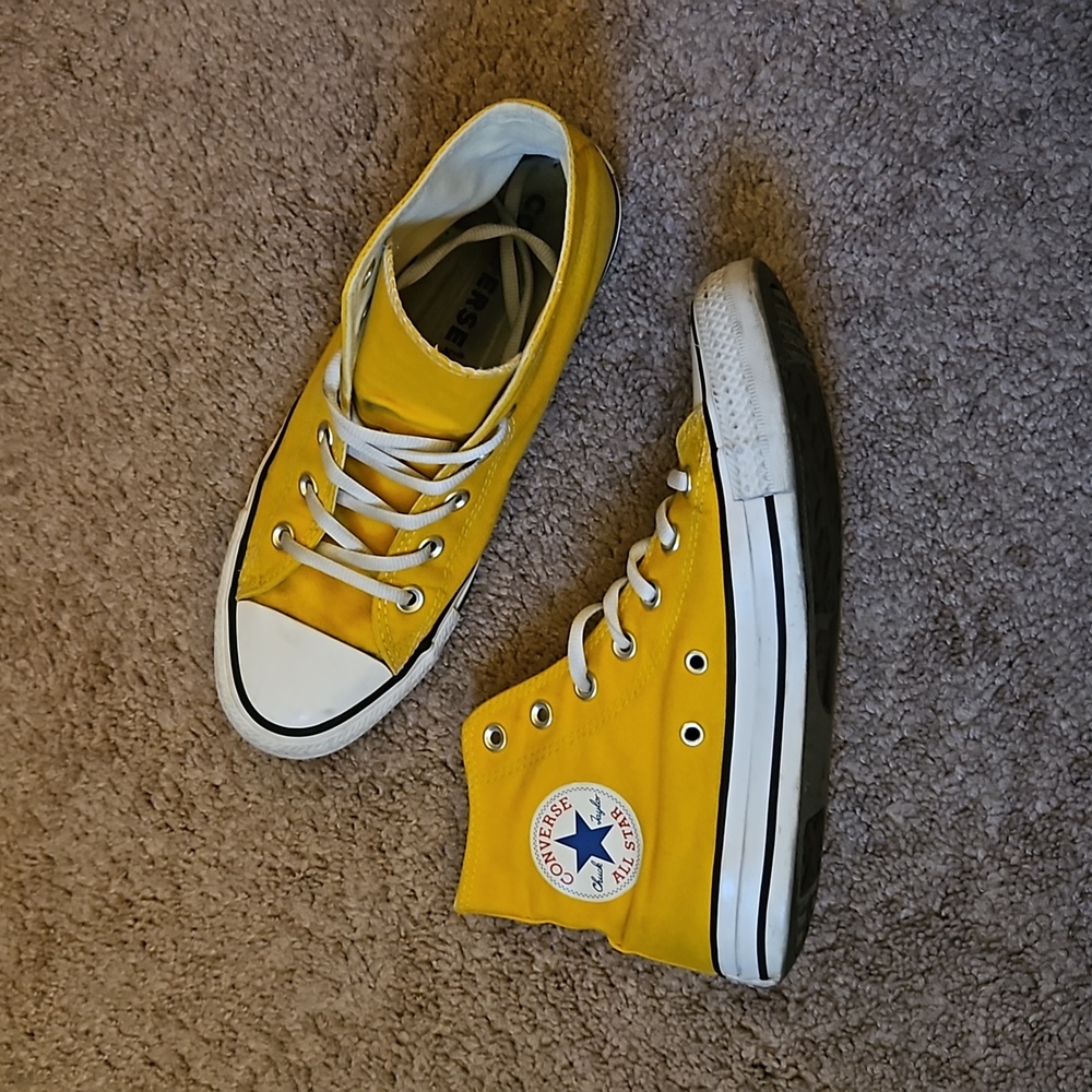 Yellow High Top Converse